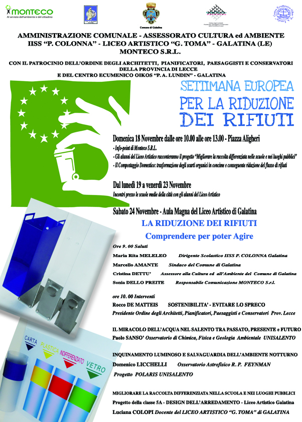 SERR-Settimana Europea per la Riduzione dei Rifiuti.